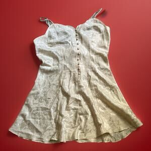 Vintage Gold Tag Victoria Secret Silky Button Down Dress Size s